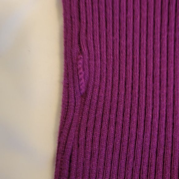 Takeout magenta with black lace button crop cardigan sweater Sz: S - Picture 4 of 7